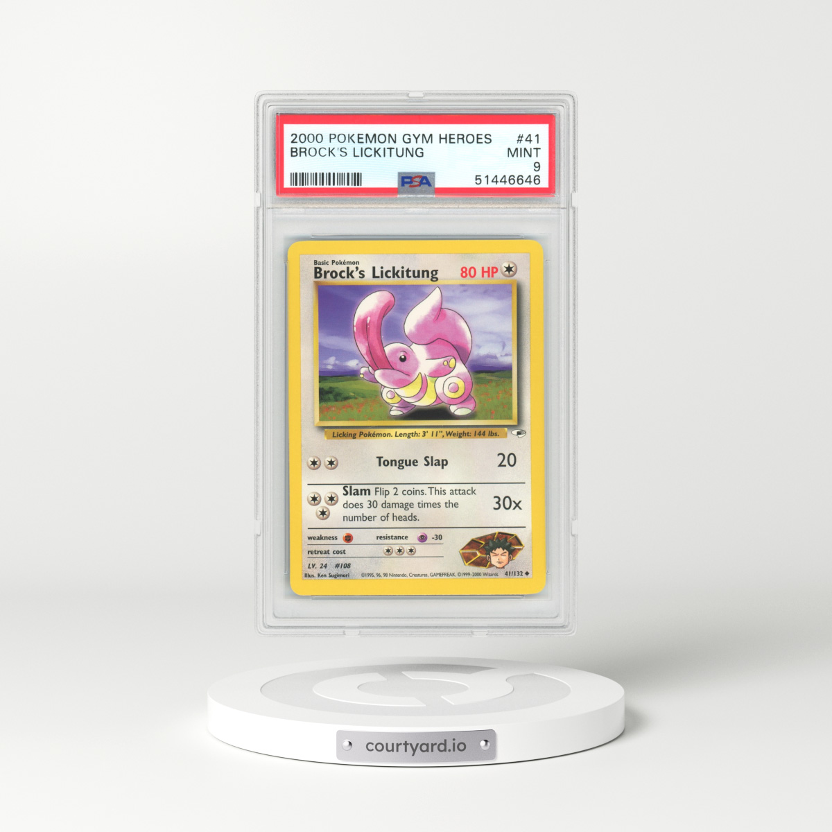 2000 Gym Heroes #41 Brock's Lickitung (PSA 9 MINT)