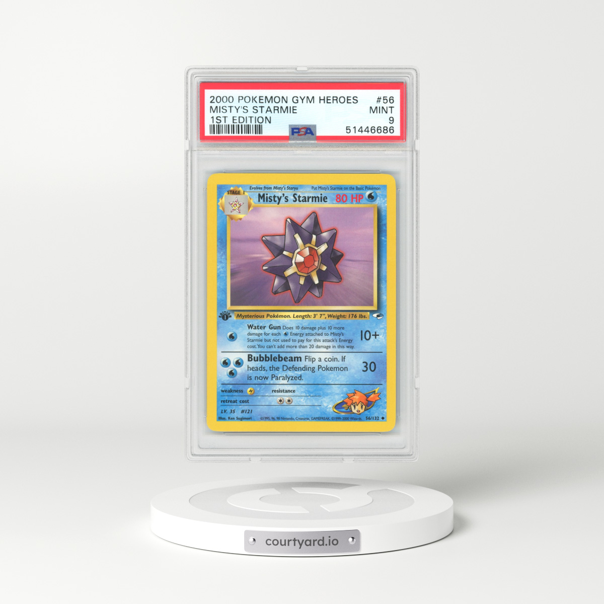 2000 Gym Heroes #56 Misty's Starmie - 1st Edition (PSA 9 MINT)