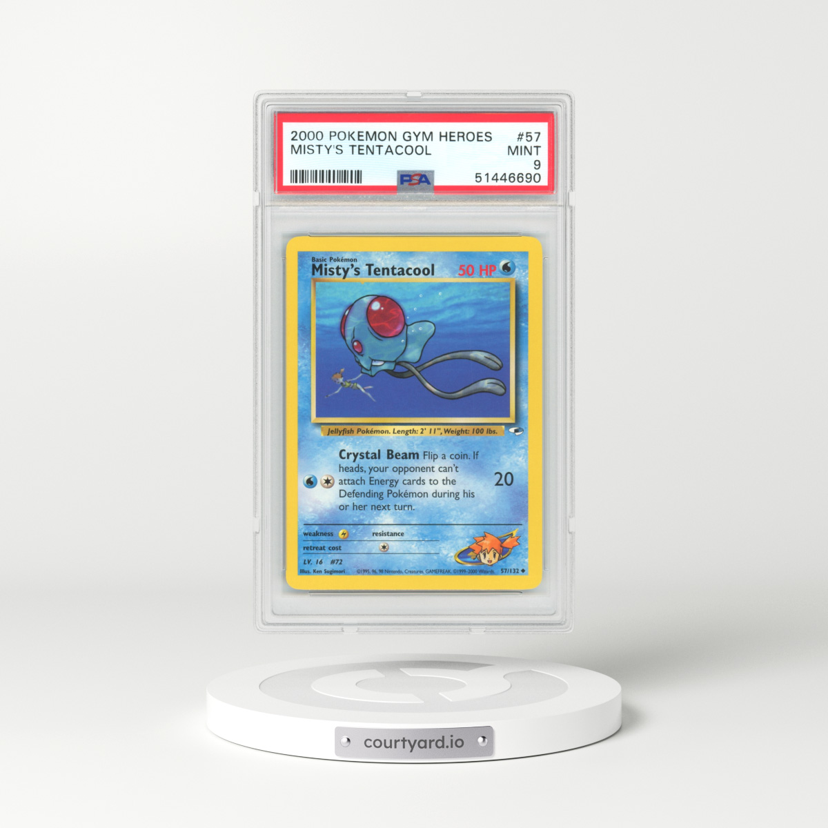 2000 Gym Heroes #57 Misty's Tentacool (PSA 9 MINT)
