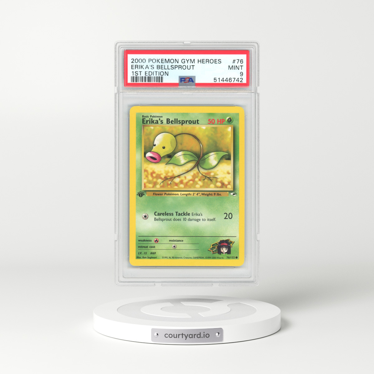 2000 Gym Heroes #76 Erika's Bellsprout (PSA 9 MINT)