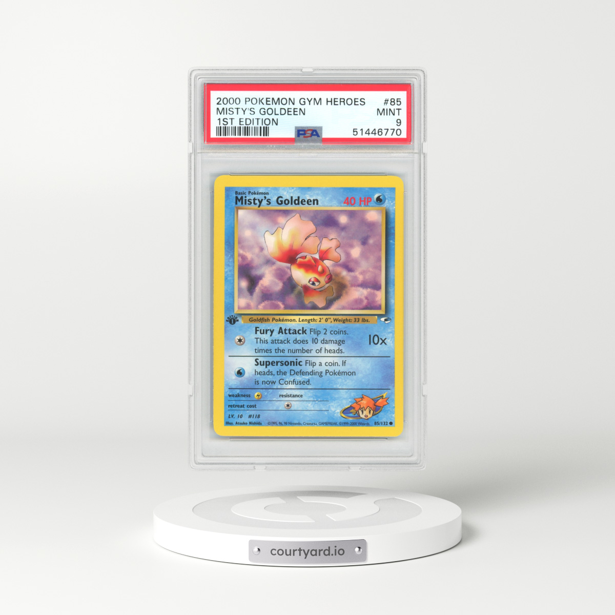 2000 Gym Heroes #85 Misty's Goldeen - 1st Edition (PSA 9 MINT)