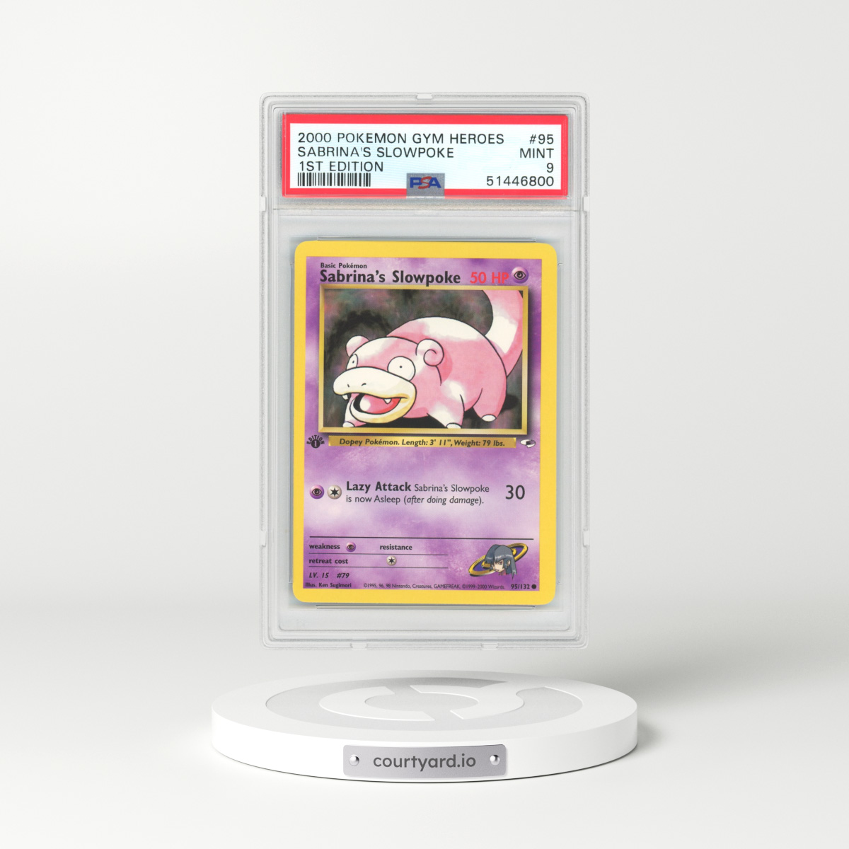 2000 Gym Heroes #95 Sabrina's Slowpoke - 1st Edition (PSA 9 MINT)