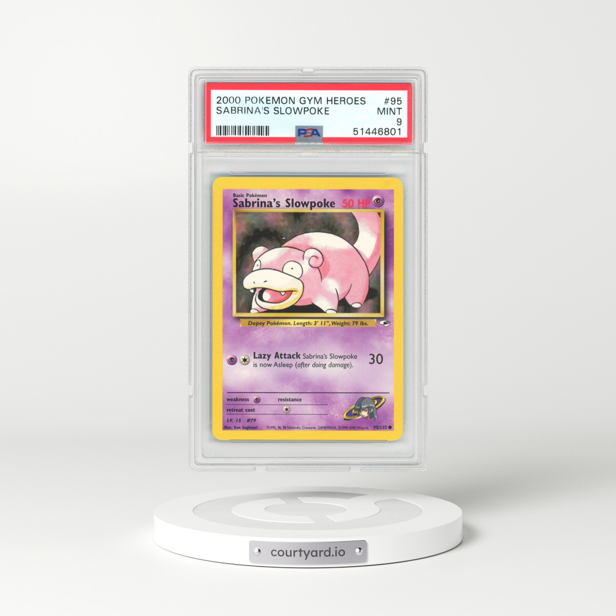 2000 Gym Heroes #95 Sabrina's Slowpoke (PSA 9 MINT)