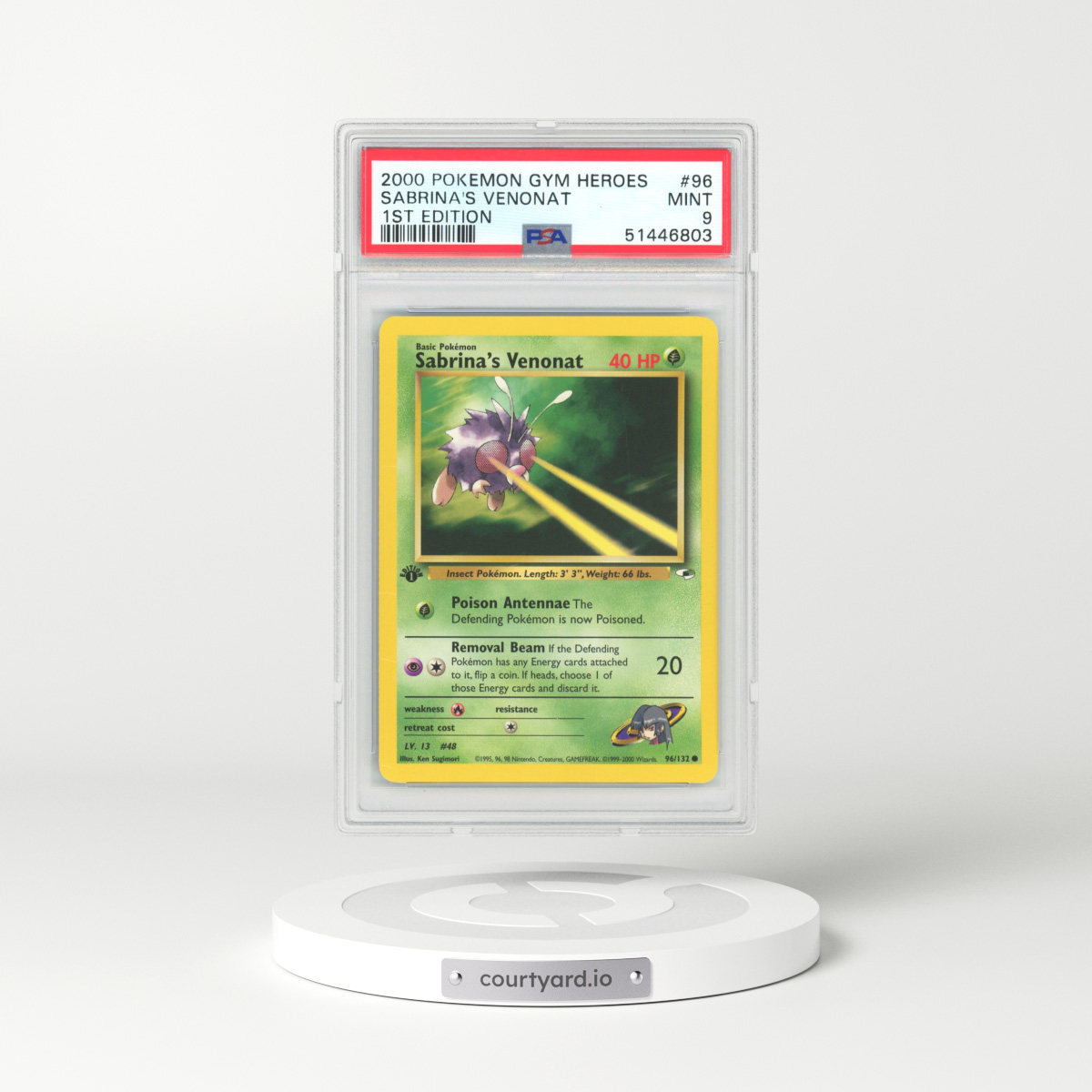 2000 Gym Heroes #96 Sabrina's Venonat - 1st Edition (PSA 9 MINT)