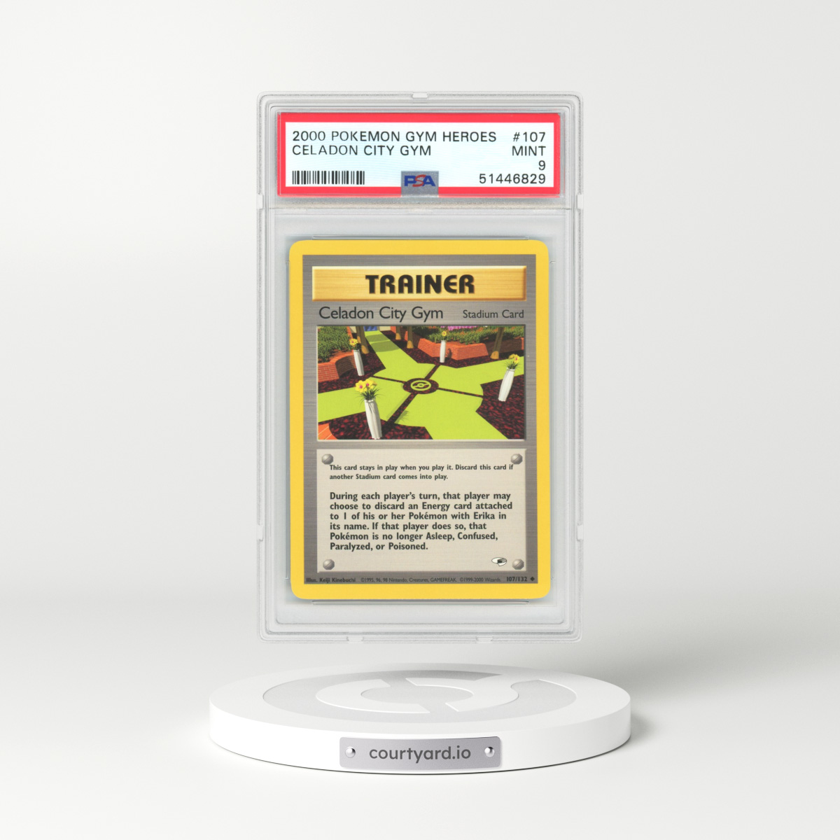 2000 Gym Heroes #107 Celadon City Gym (PSA 9 MINT)