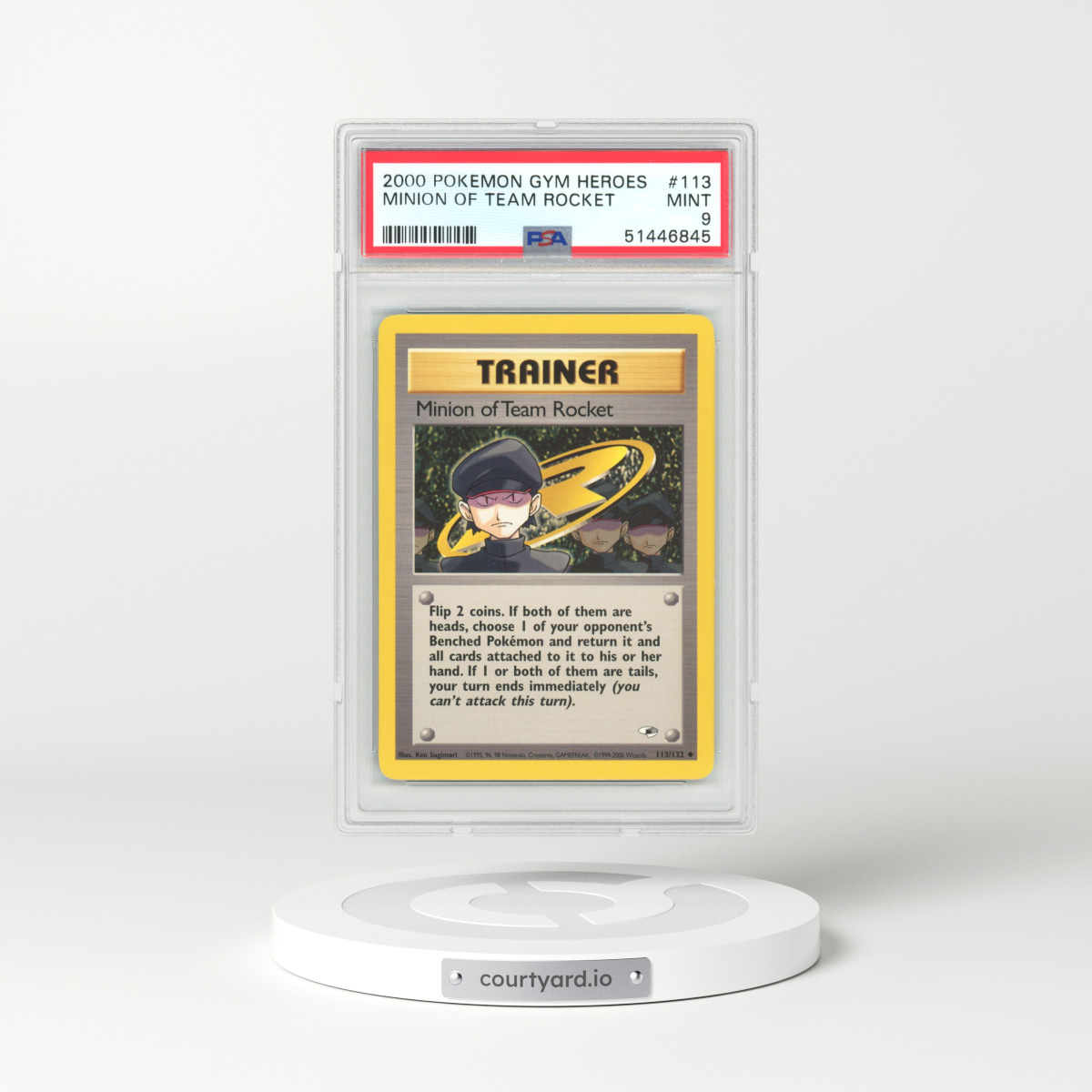 2000 Gym Heroes #113 Minion of Team Rocket (PSA 9 MINT)