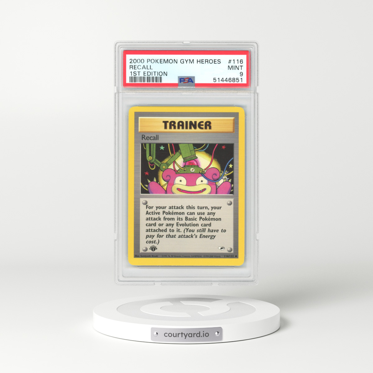 2000 Gym Heroes #116 Recall - 1st Edition (PSA 9 MINT)