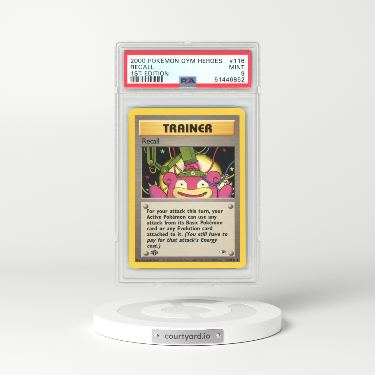 2000 Gym Heroes #116 Recall - 1st Edition (PSA 9 MINT)