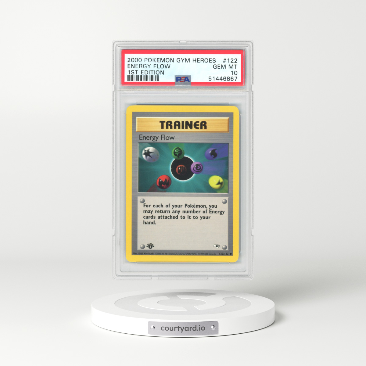 2000 Gym Heroes #122 Energy Flow - 1st Edition (PSA 10 GEM MINT)