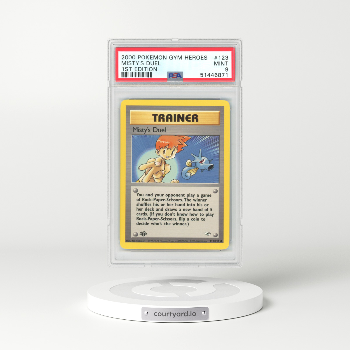 2000 Gym Heroes #123 Misty's Duel (PSA 9 MINT)