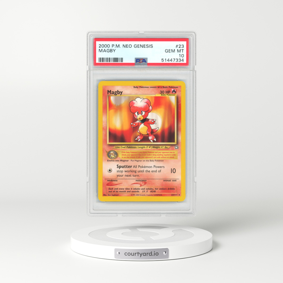 2000 Neo Genesis #23 Magby (PSA 10 GEM MINT)
