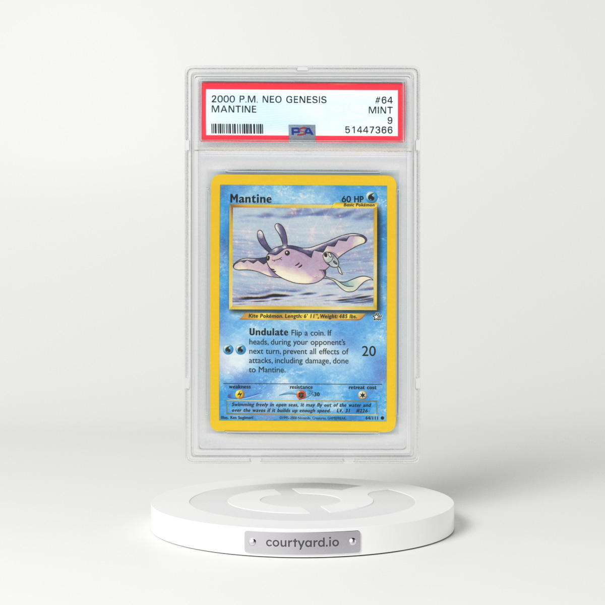 2000 Neo Genesis #64 Mantine (PSA 9 MINT)