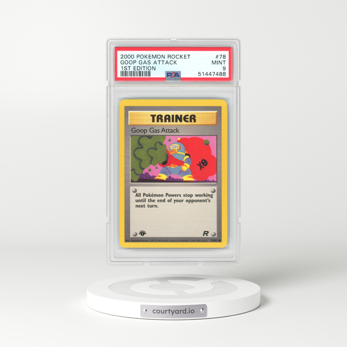 2000 Team Rocket #78 Goop Gas Attack - 1st Edition (PSA 9 MINT)