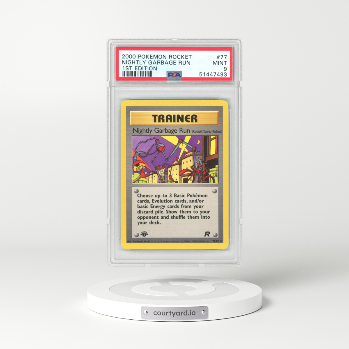 2000 Team Rocket #77 Nightly Garbage Run - 1st Edition (PSA 9 MINT)