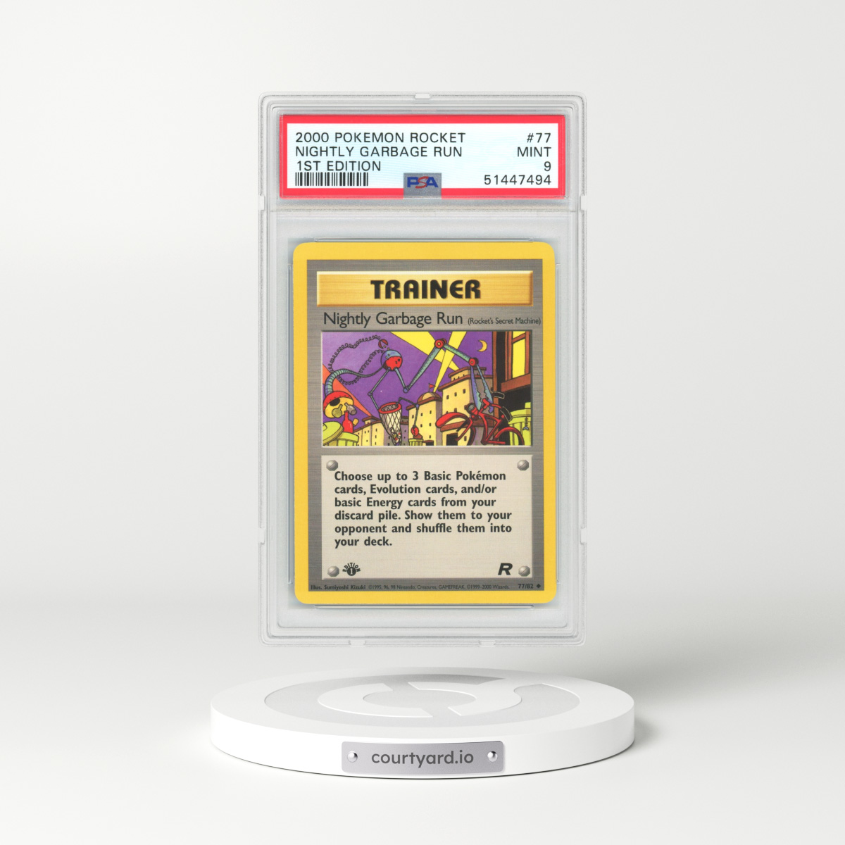 2000 Team Rocket #77 Nightly Garbage Run - 1st Edition (PSA 9 MINT)