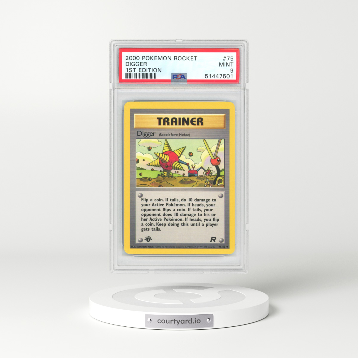 2000 Team Rocket #75 Digger - 1st Edition (PSA 9 MINT)