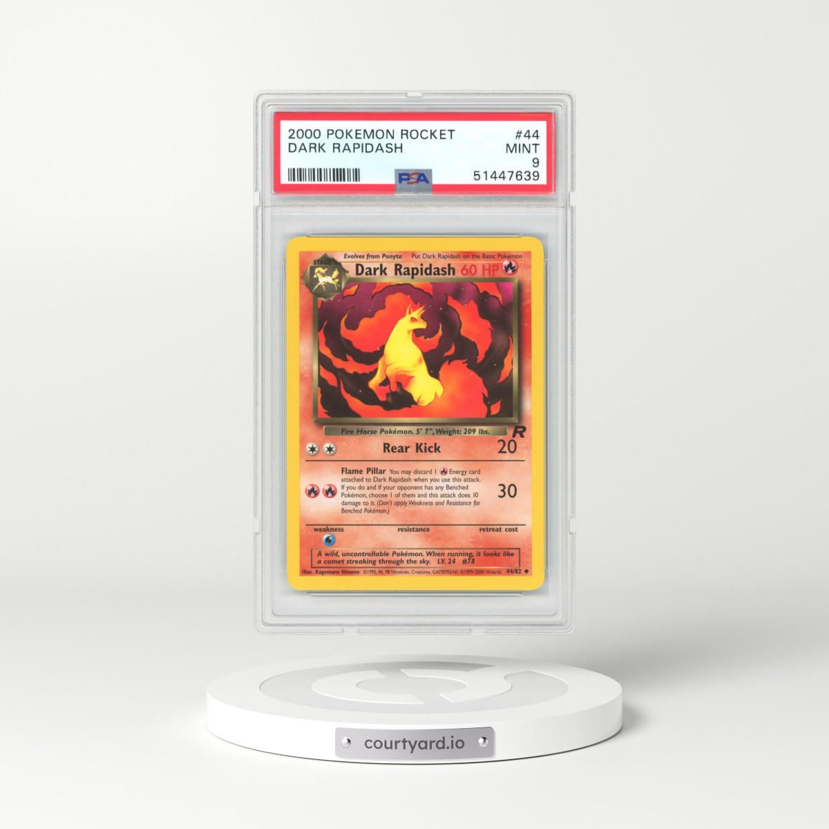 2000 Team Rocket #44 Dark Rapidash (PSA 9 MINT)