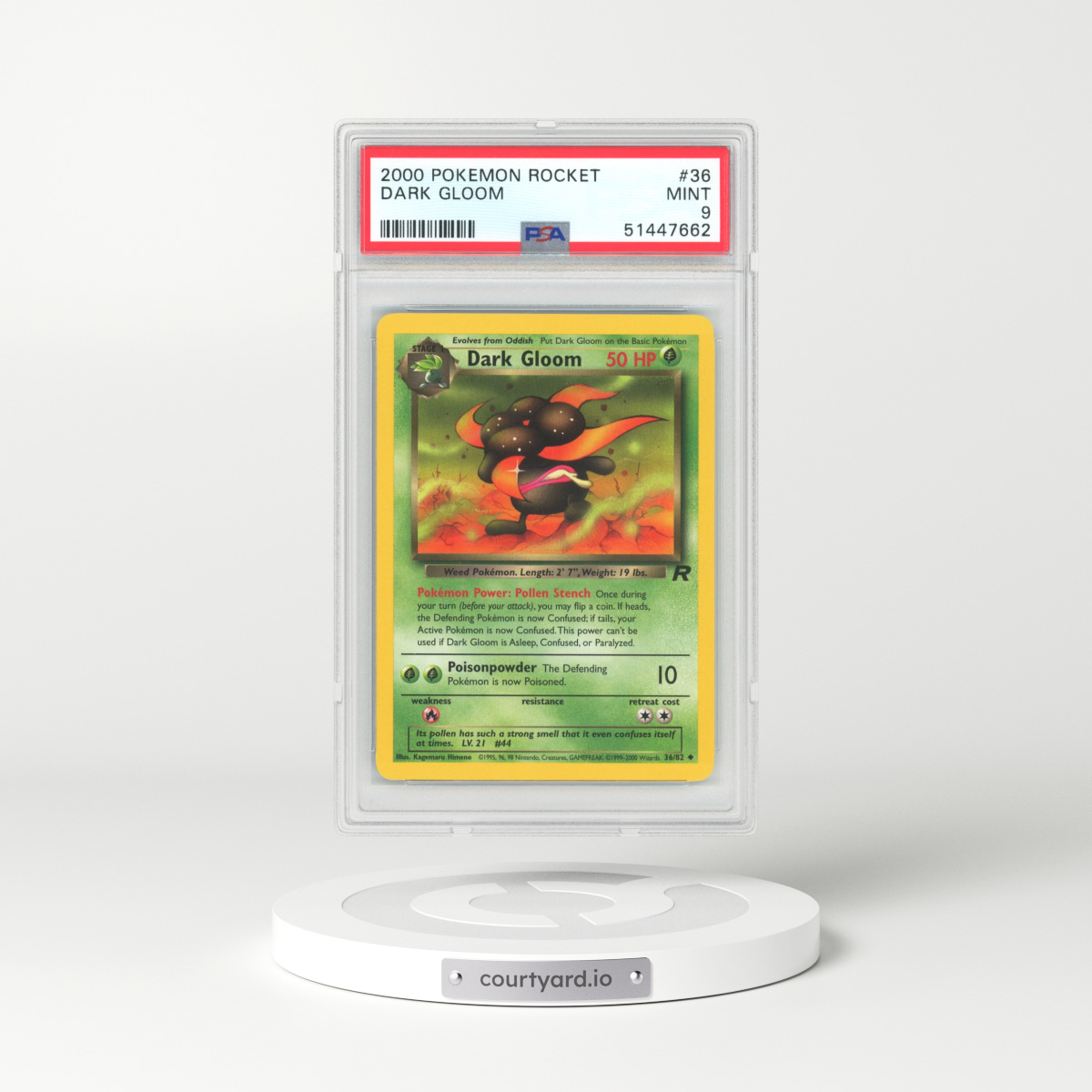 2000 Team Rocket #36 Dark Gloom (PSA 9 MINT)