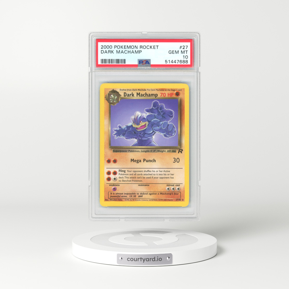 2000 Team Rocket #27 Dark Machamp (PSA 10 GEM MINT)