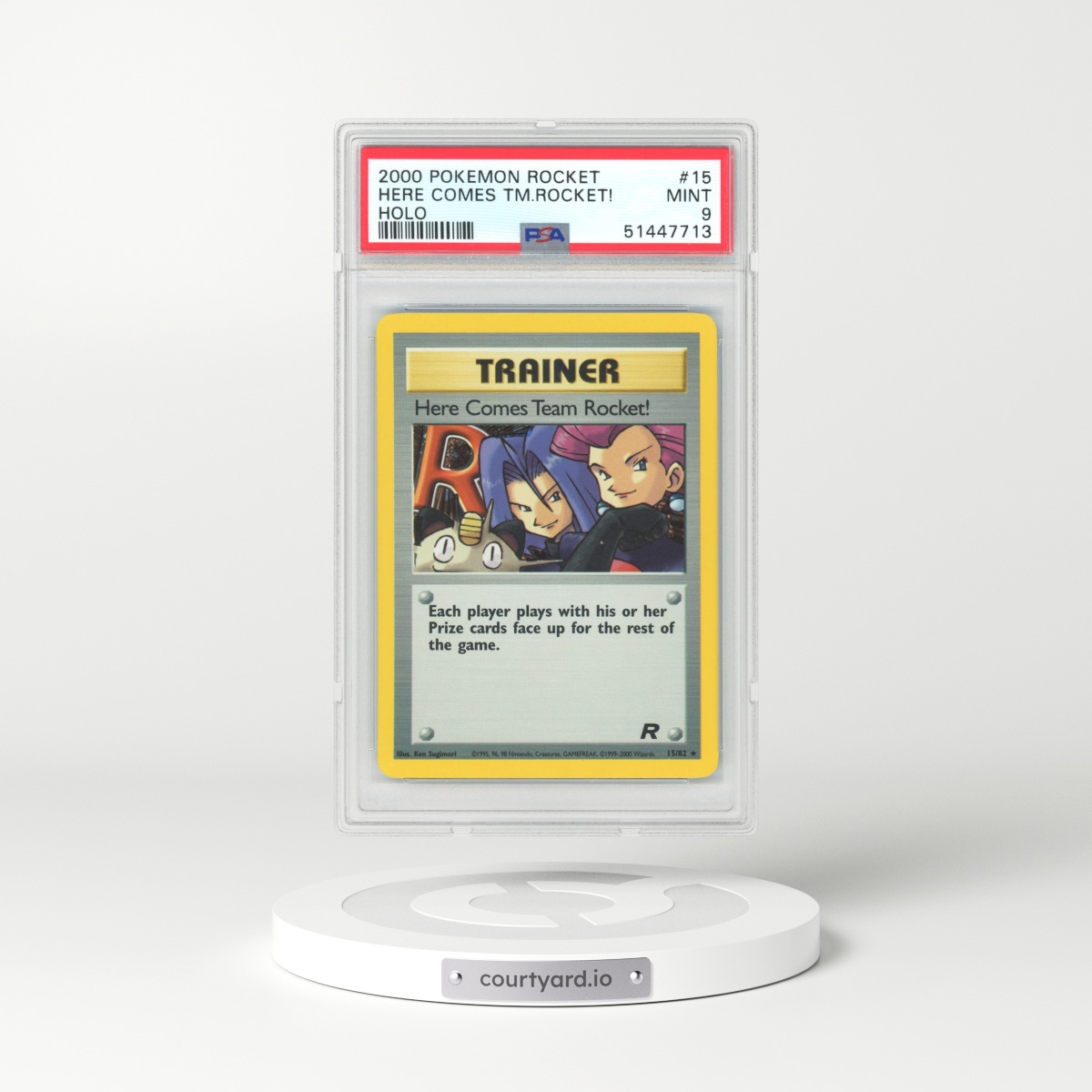 2000 Team Rocket #15 Here Comes Team Rocket! - Holo (PSA 9 MINT)