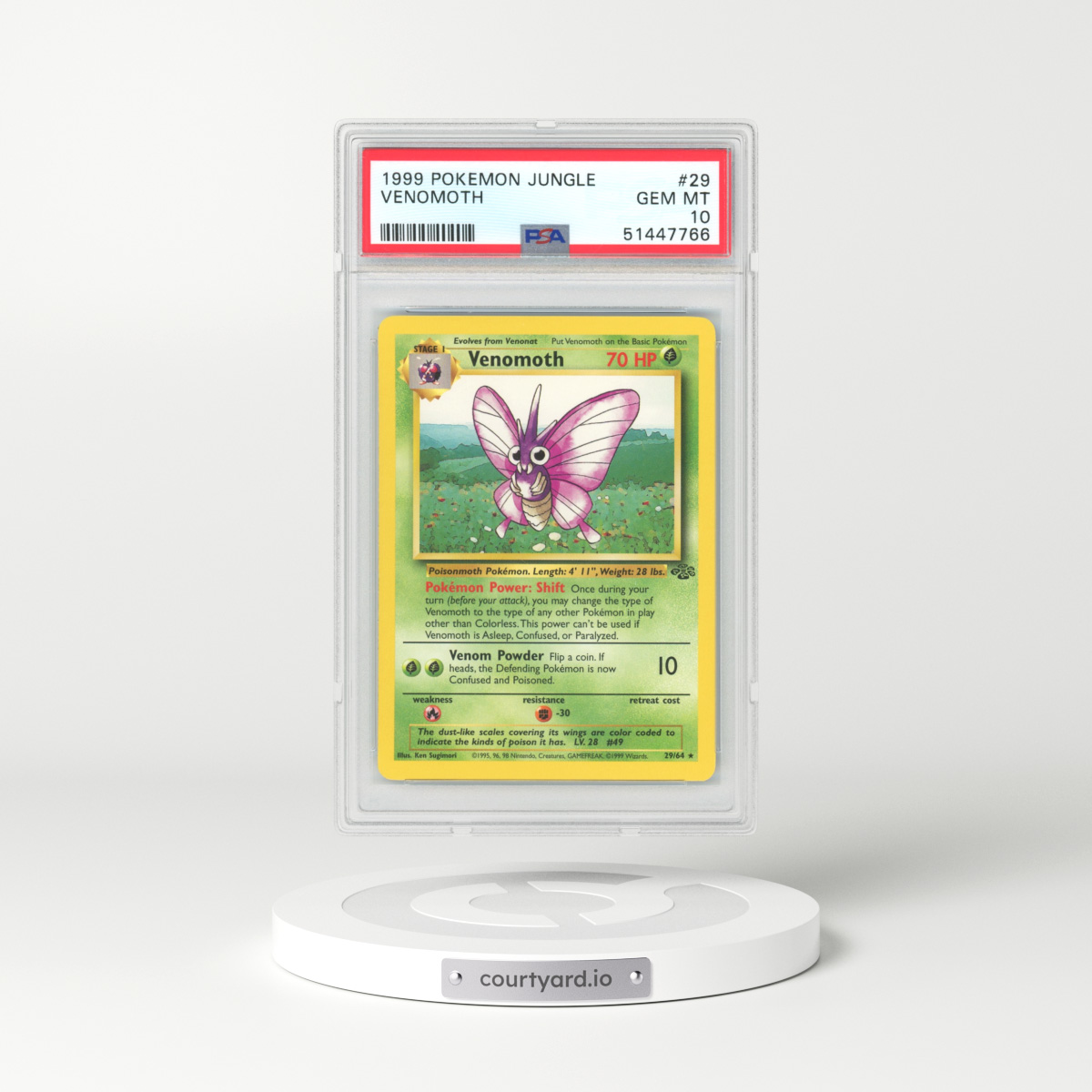 1999 Jungle #29 Venomoth (PSA 10 GEM MINT)