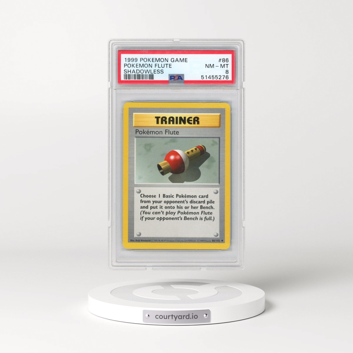 1999 Pokémon Game #86 Pokemon Flute - Shadowless (PSA 8 NM-MT)