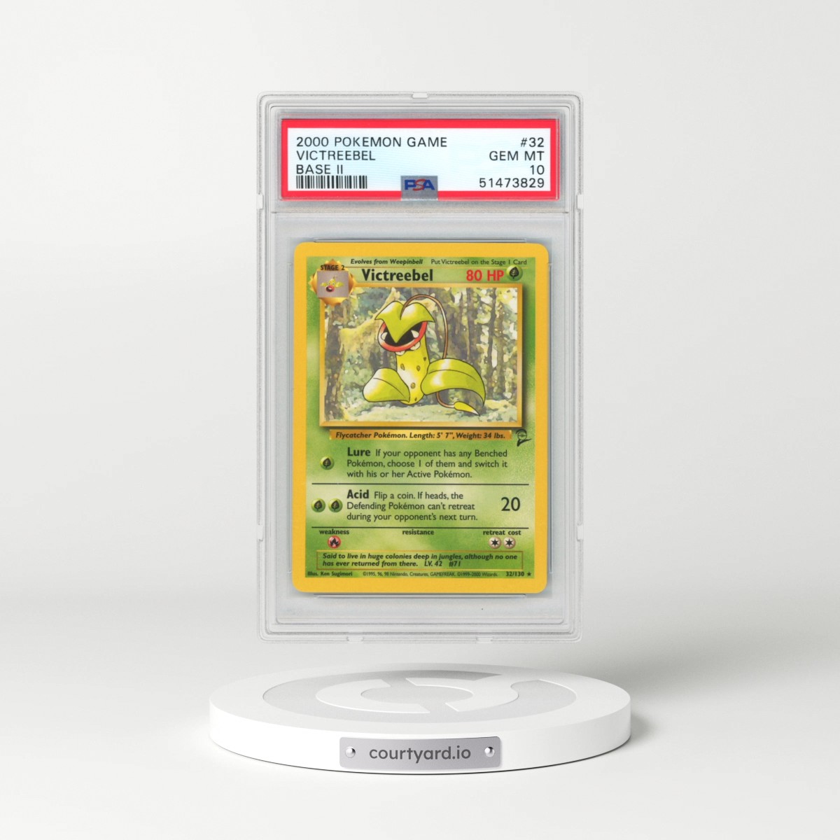 2000 Pokémon Game Base II #32 Victreebel (PSA 10 GEM MINT)