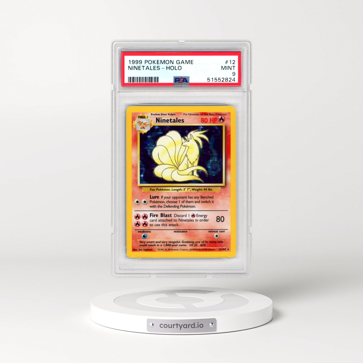 1999 Pokémon Game #12 Ninetales - Holo (PSA 9 MINT)