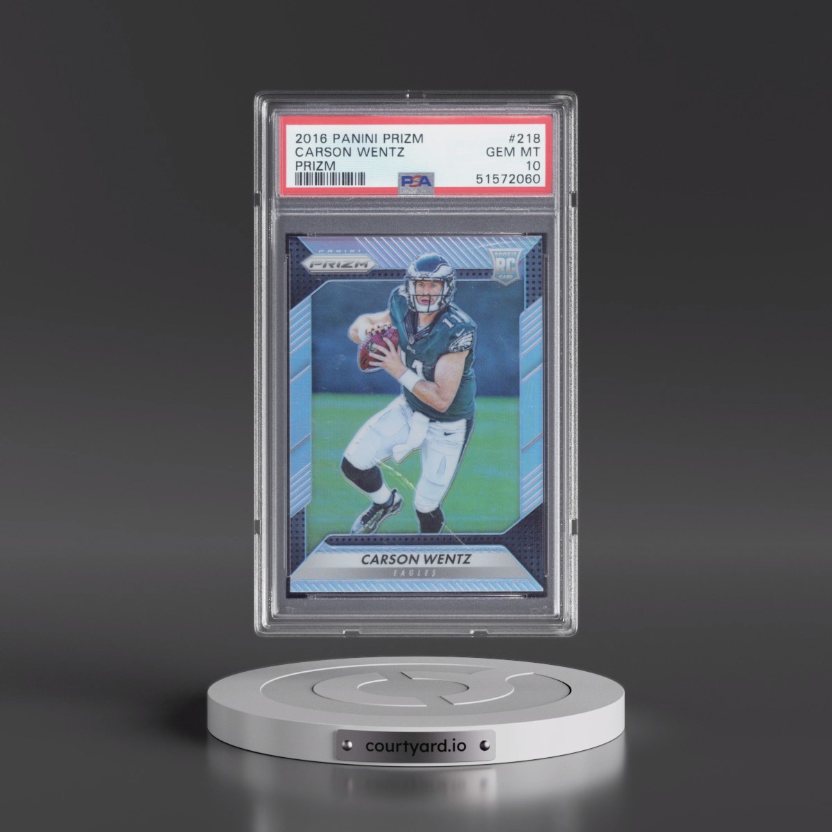 2016 Panini Prizm #218 Carson Wentz - Prizm (PSA 10 GEM MINT)