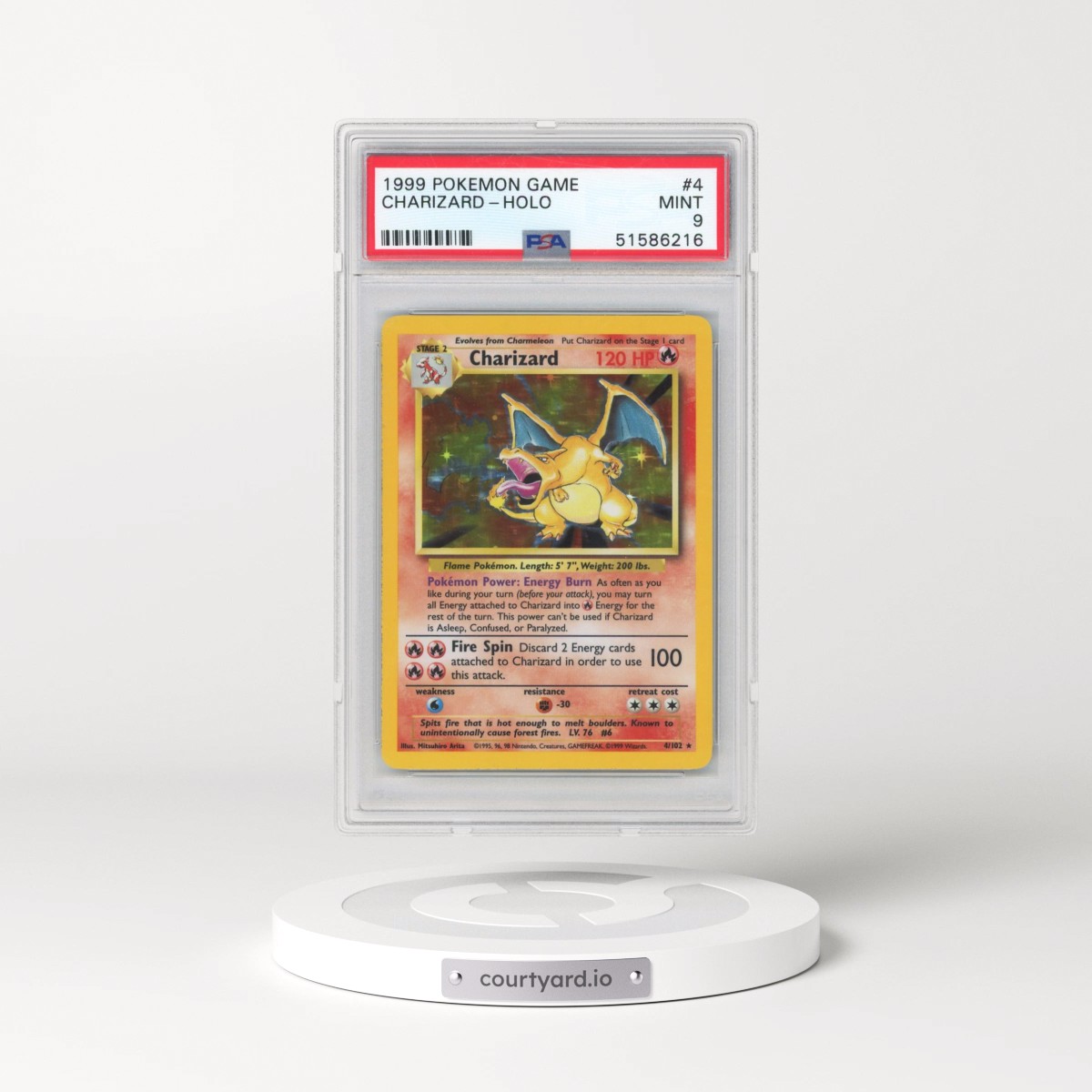 1999 Pokémon Game #4 Charizard - Holo (PSA 9 MINT)