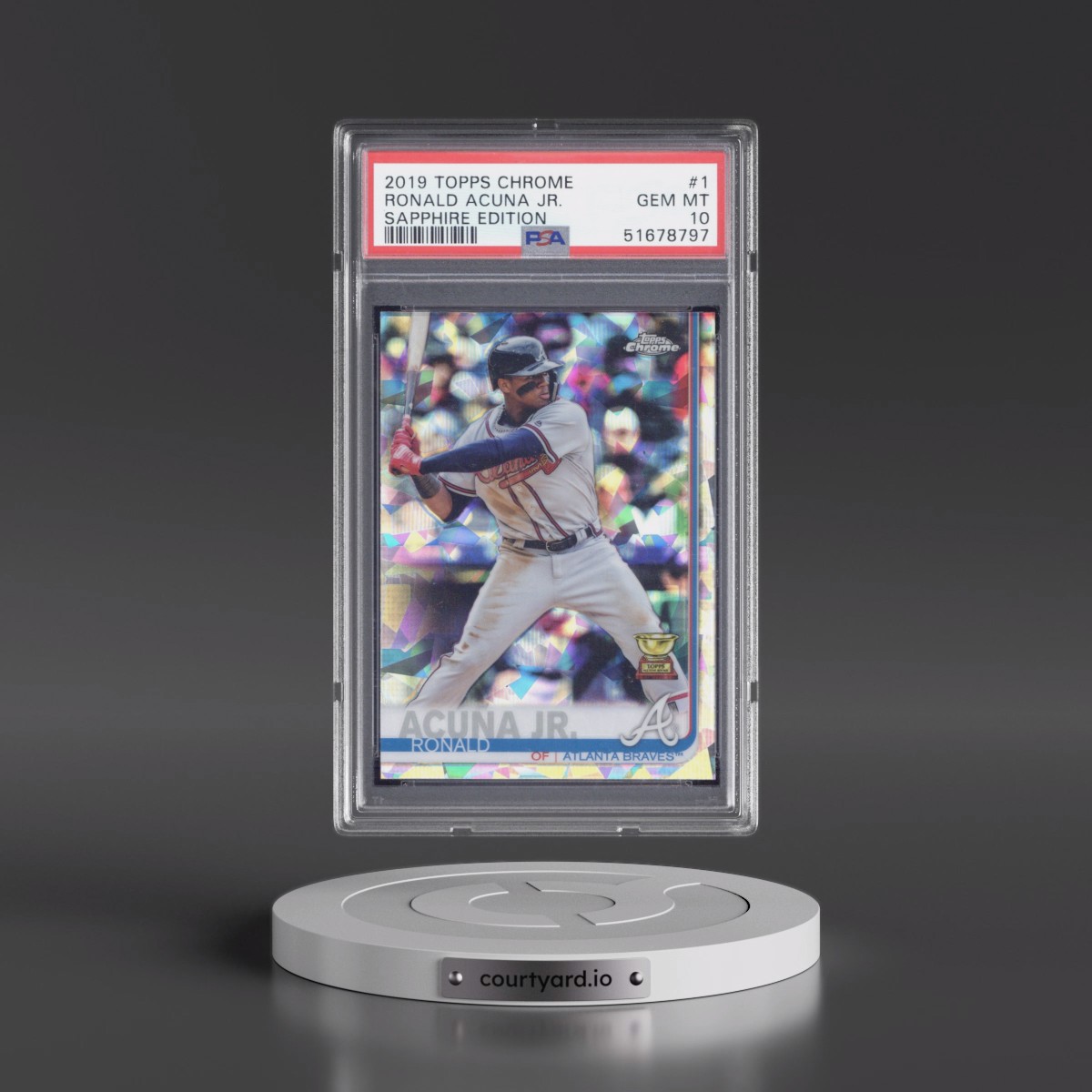 2019 Topps Chrome Sapphire Edition Ronald Acuna Jr. #1 PSA 10