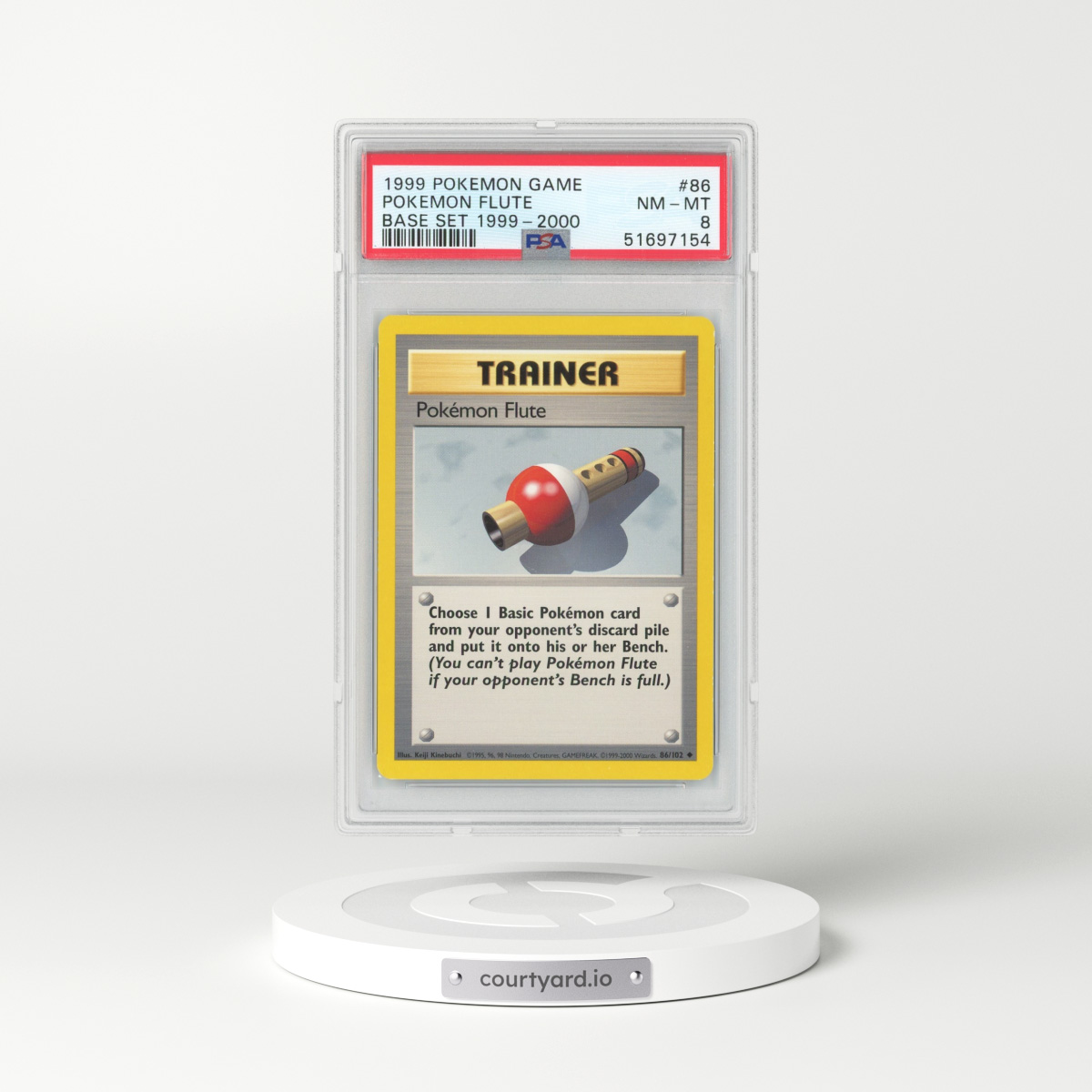 1999 Base Set #86 Pokemon Flute (PSA 8 NM-MT)