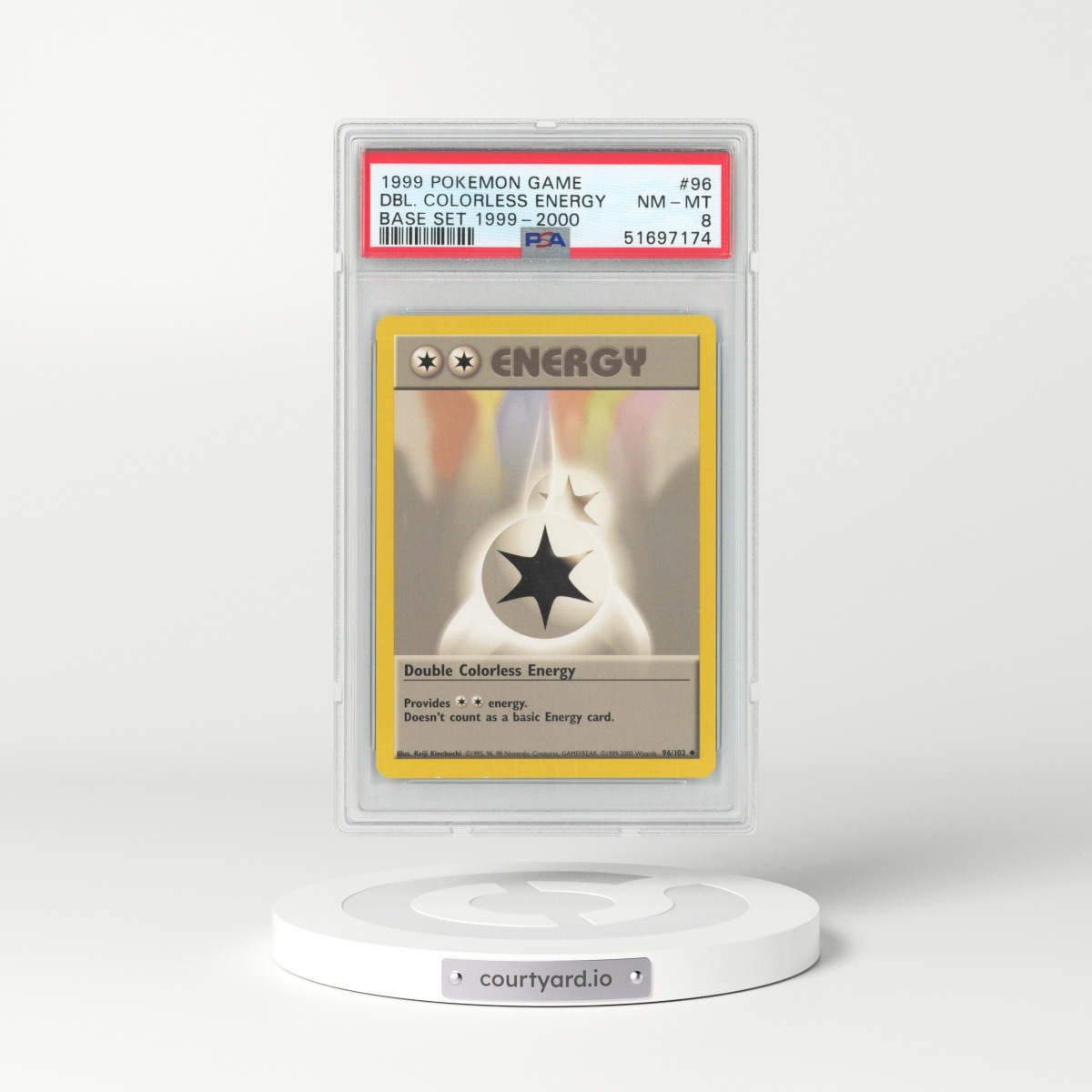 1999 Base Set #96 Double Colorless Energy (PSA 8 NM-MT)