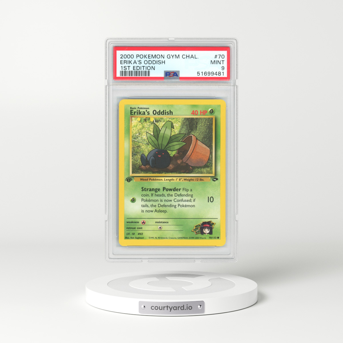 2000 Gym Challenge #70 Erika's Oddish - 1st Edition (PSA 9 MINT)