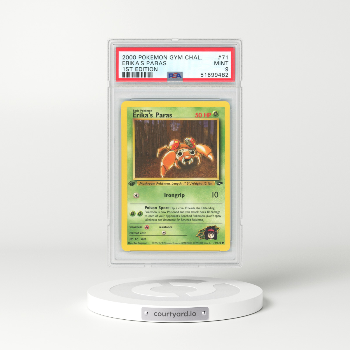 2000 Gym Challenge #71 Erika's Paras - 1st Edition (PSA 9 MINT)