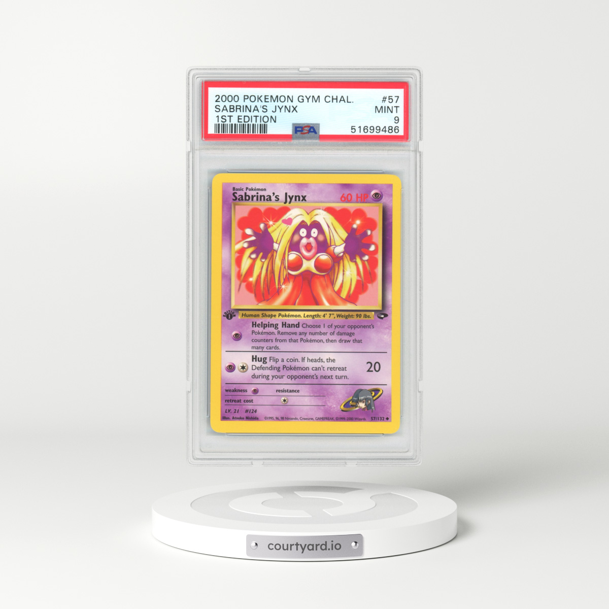 2000 Gym Challenge #57 Sabrina's Jynx - 1st Edition (PSA 9 MINT)