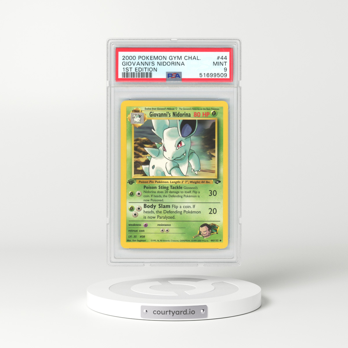 2000 Gym Challenge #44 Giovanni's Nidorina (PSA 9 MINT)