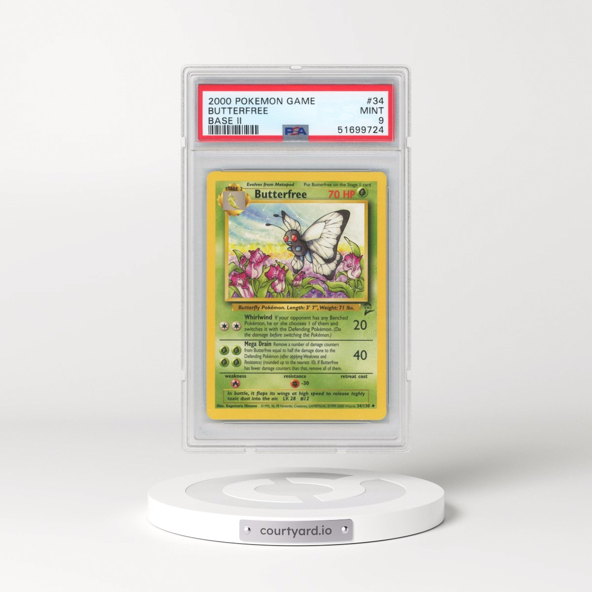 2000 Base Set 2 #34 Butterfree (PSA 9 MINT)