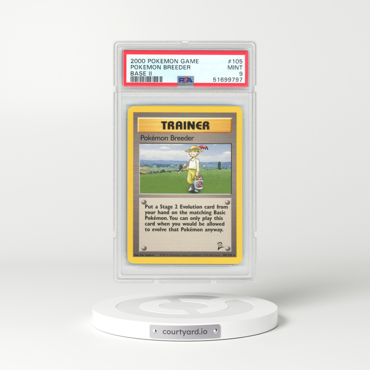2000 Base Set 2 #105 Pokemon Breeder (PSA 9 MINT)
