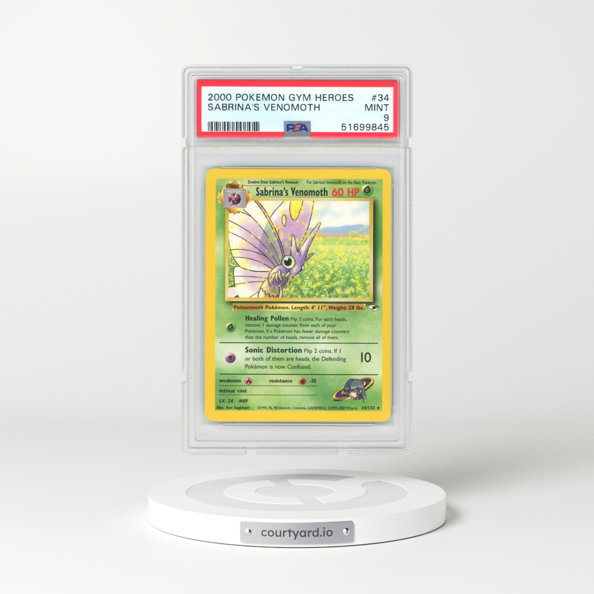 2000 Gym Heroes #34 Sabrina's Venomoth (PSA 9 MINT)