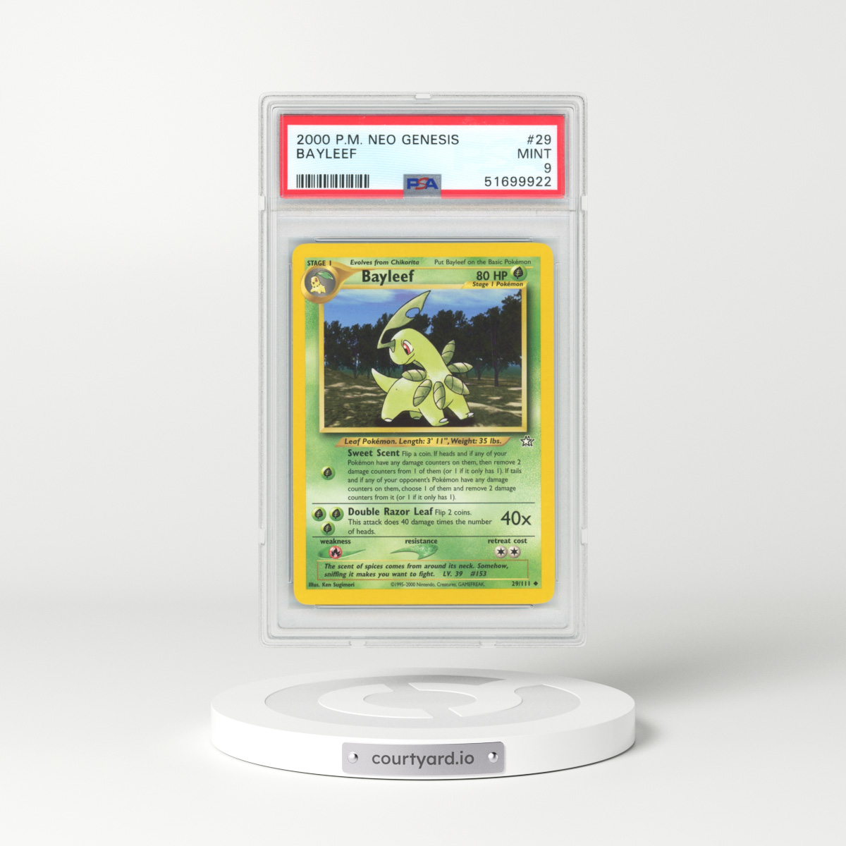 2000 Neo Genesis #29 Bayleef (PSA 9 MINT)