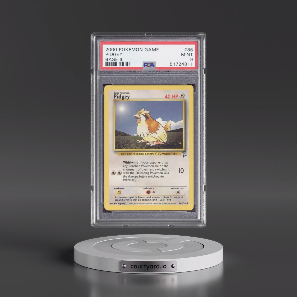 2000 Pokémon Game Base II #86 Pidgey (PSA 9 MINT)