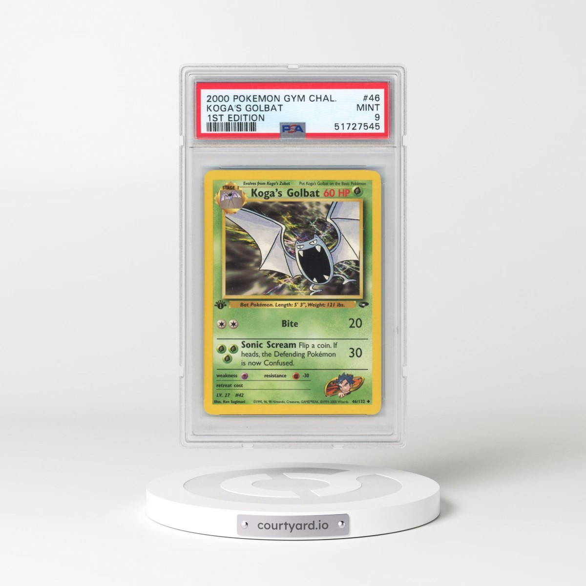 2000 Pokémon Gym Challenge #46 Koga's Golbat - 1st Edition (PSA 9 MINT)