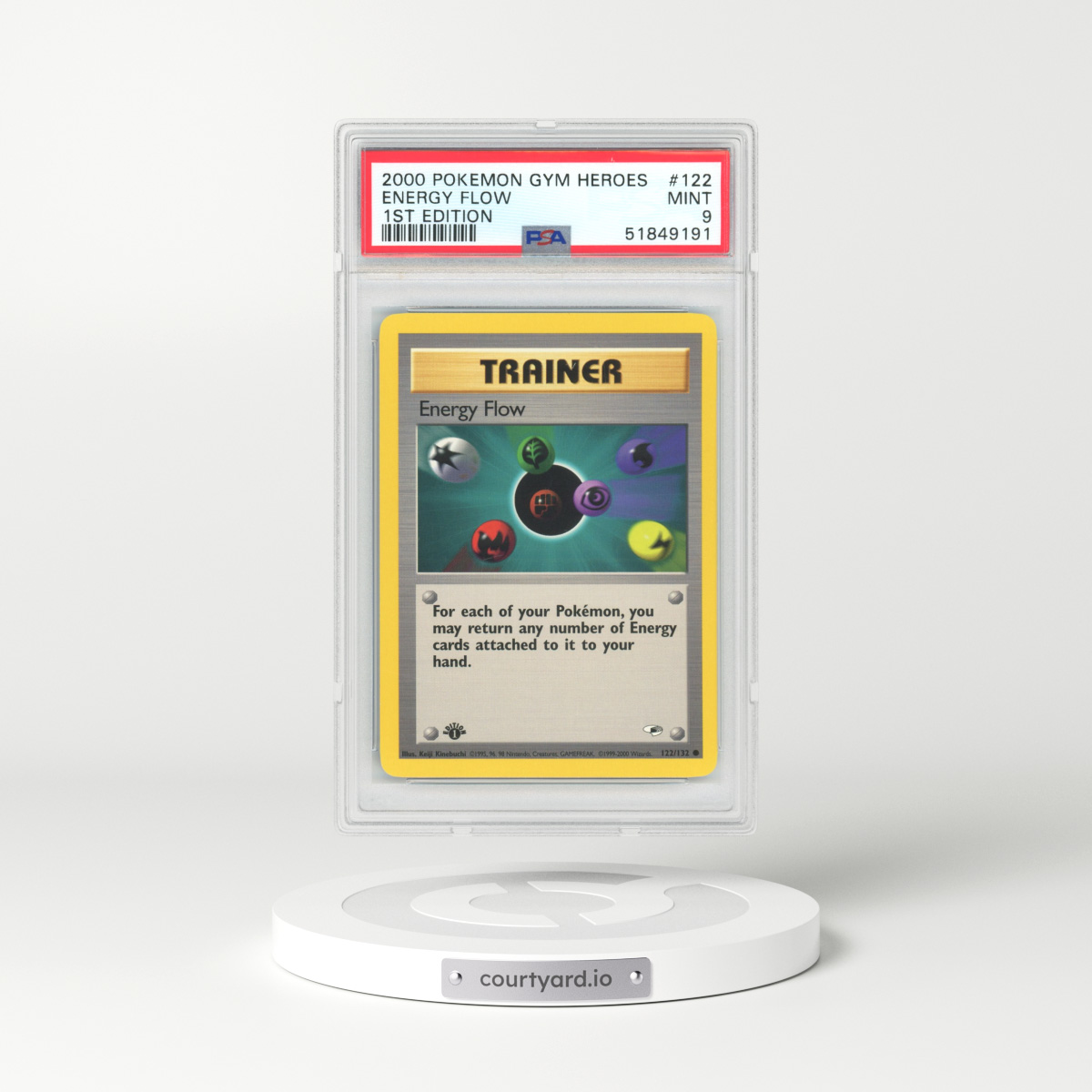 2000 Gym Heroes #122 Energy Flow - 1st Edition (PSA 9 MINT)