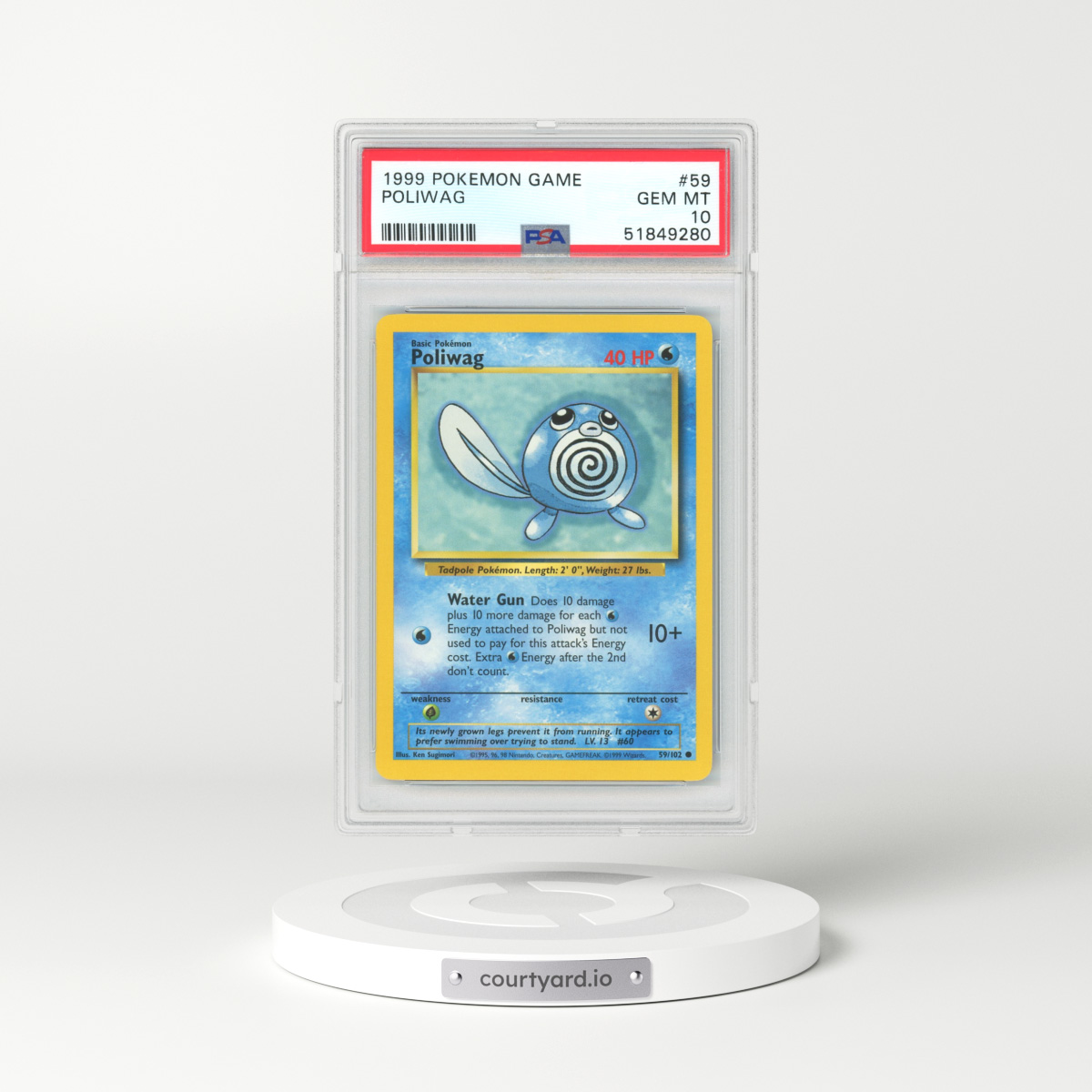1999 Base Set #59 Poliwag (PSA 10 GEM MINT)