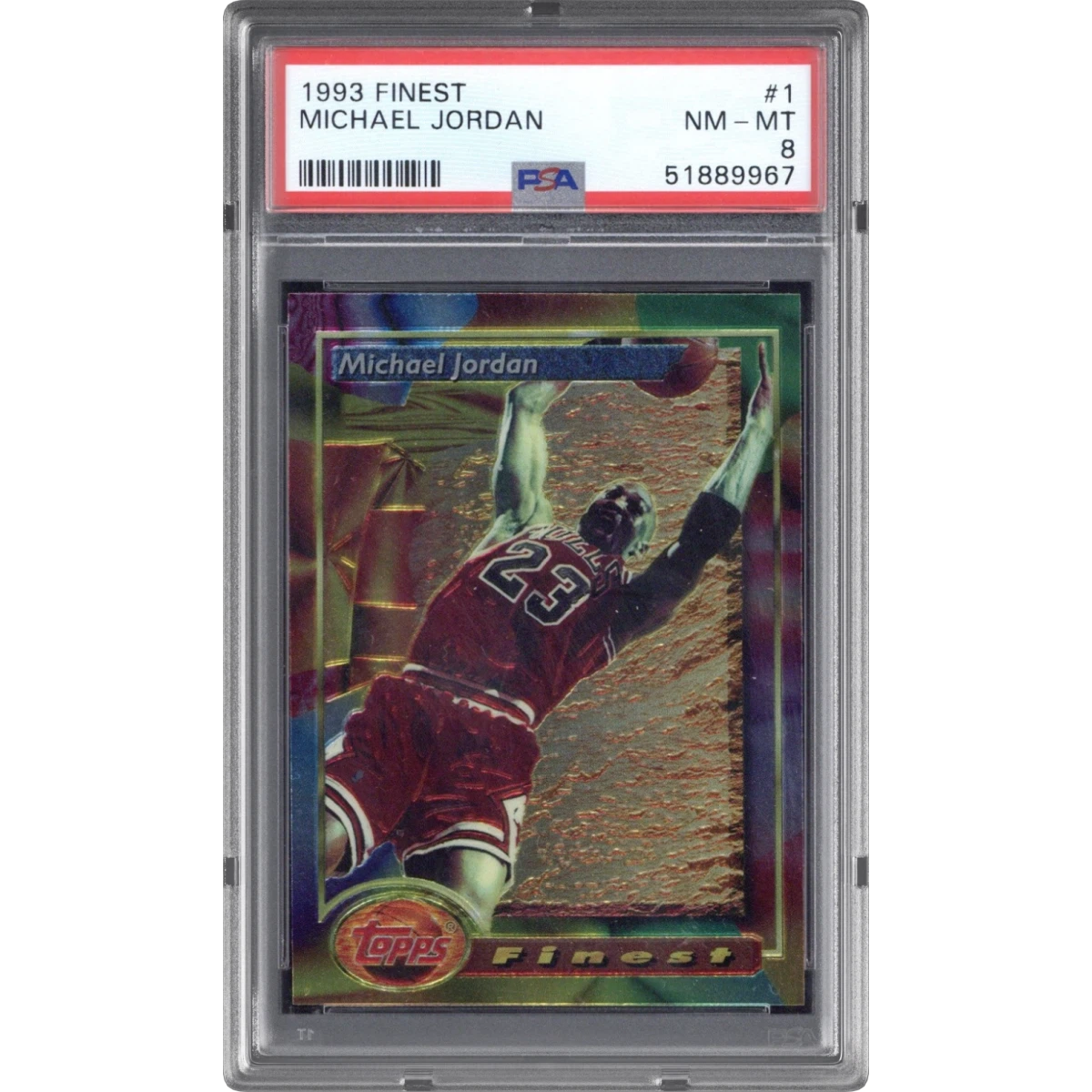 1993 Finest #1 Michael Jordan (PSA 8 NM-MT)