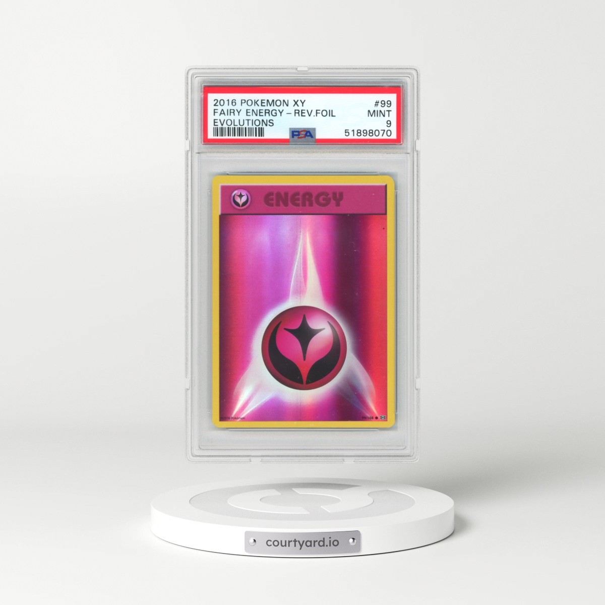 2016 Pokémon XY Evolutions #99 Fairy Energy - Reverse Foil (PSA 9 MINT)
