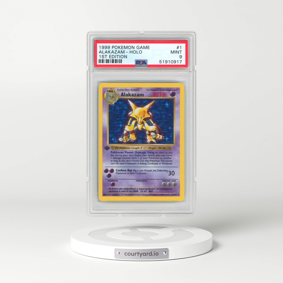 1999 Pokémon Game #1 Alakazam - 1st Edition Holo (PSA 9 MINT)