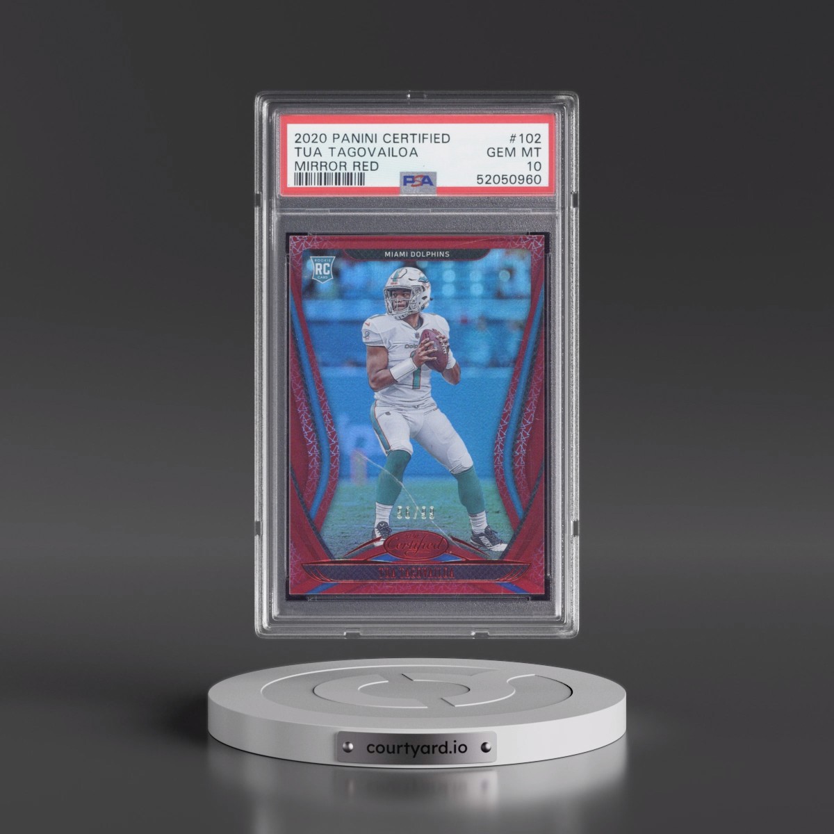2020 Panini Certified Tua Tagovailoa - Mirror Red #102 PSA 10