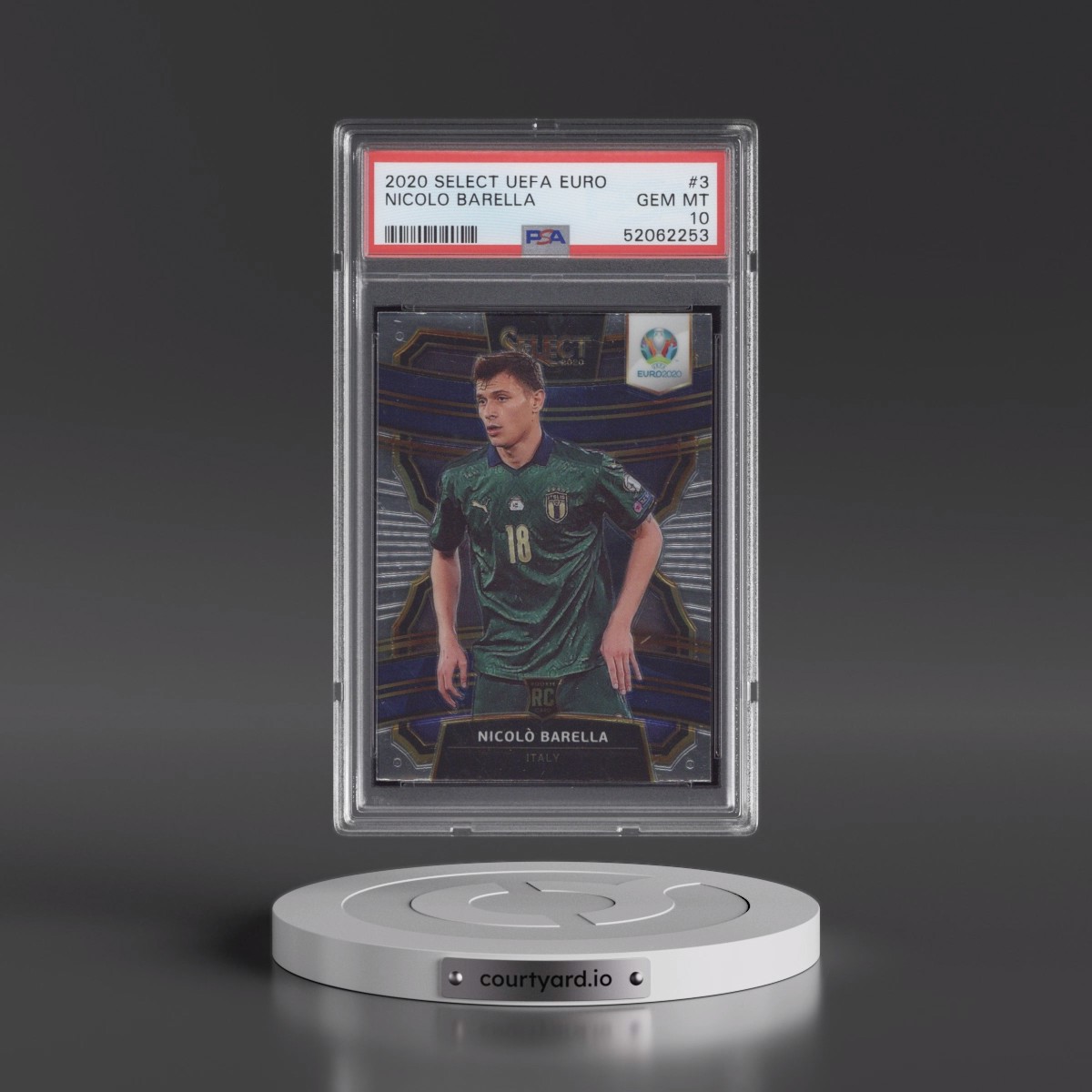 2020 Panini Select UEFA Euro Nicolo Barella #3 PSA 10